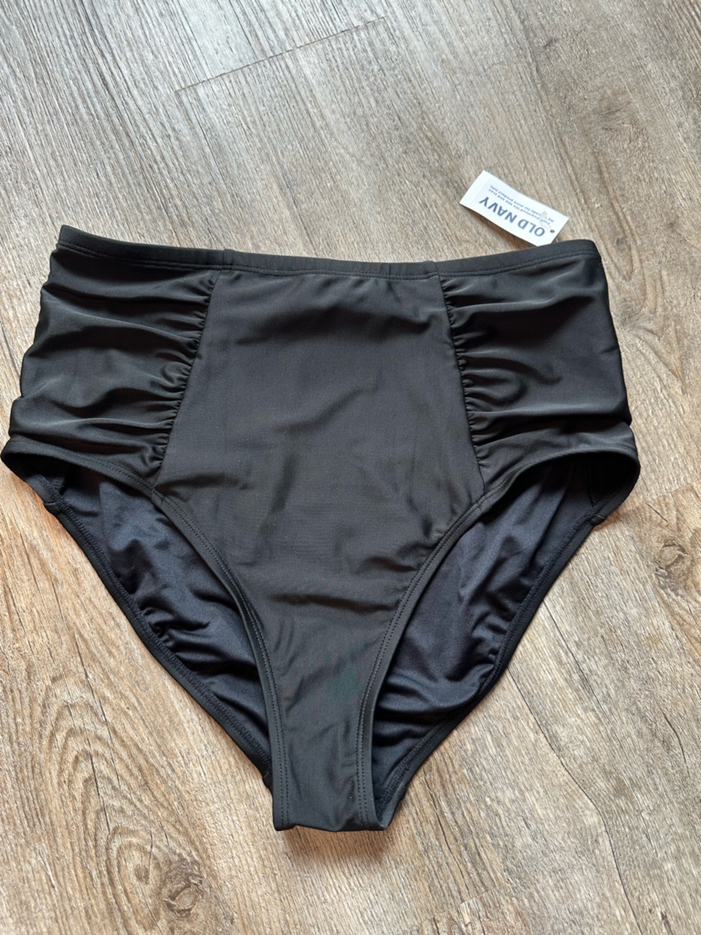 NWT Black High-Waist Ruffled Bikini Bottoms